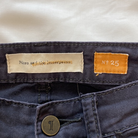 Pilcro and The Letterpress Ankle Zip Low Rise Black Jeans Size 25 - Picture 4 of 7